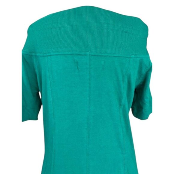 Free People Beach Gemma Mini Off The Shoulder Boho Dress Cadmium Green Size XS - Picture 10 of 14